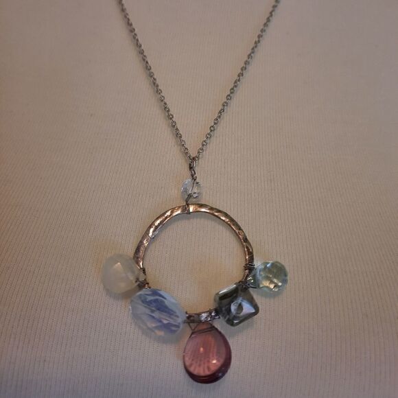 FAUX CRYSTAL NECKLACE   - Picture 2 of 4